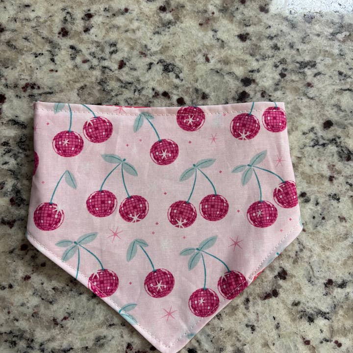 Baylor's Bow Ties - Wholesale Pet Bandana - Dog - Disco Cherries dog bandana, summer pet accessories