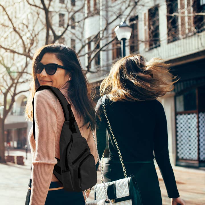 Nupouch NYC Travel Sling Sm Bag Anti-Theft Design/ USB Port for wholesale by Calla Products