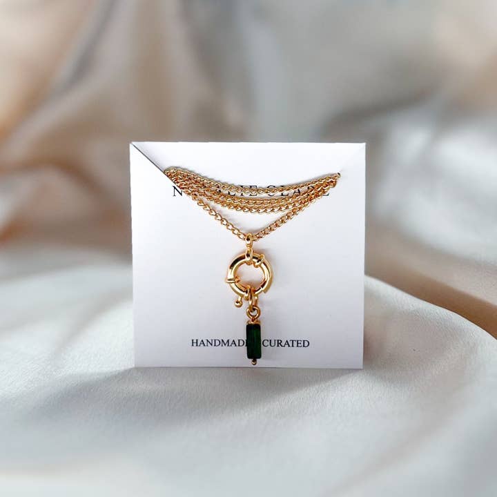 Natalie Clare Collections - Wholesale Pendant/Charm Necklace - The Emerald Necklace