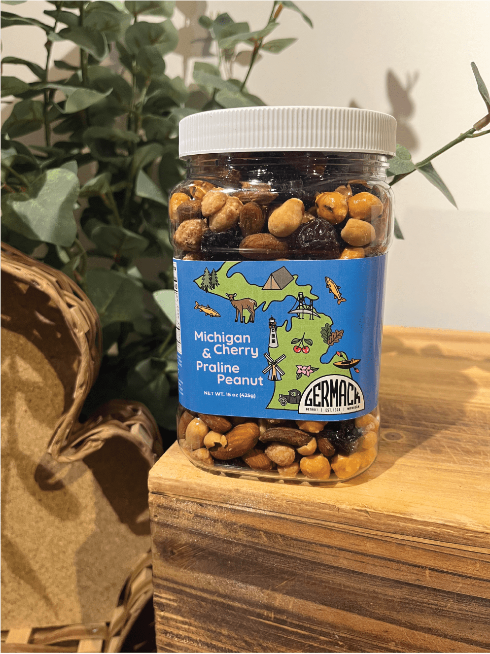 Germack Pistachio Company - Vente Mélange de noix et fruits secs - Pot de 425g de Cerises et Praliné du Michigan2