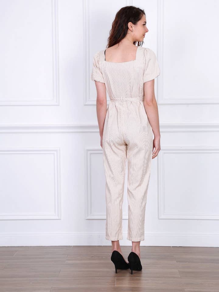 Daphnea – Engroshandel Jumpsuit - Dame – 30930 STRIBET BUKSEDRAGT