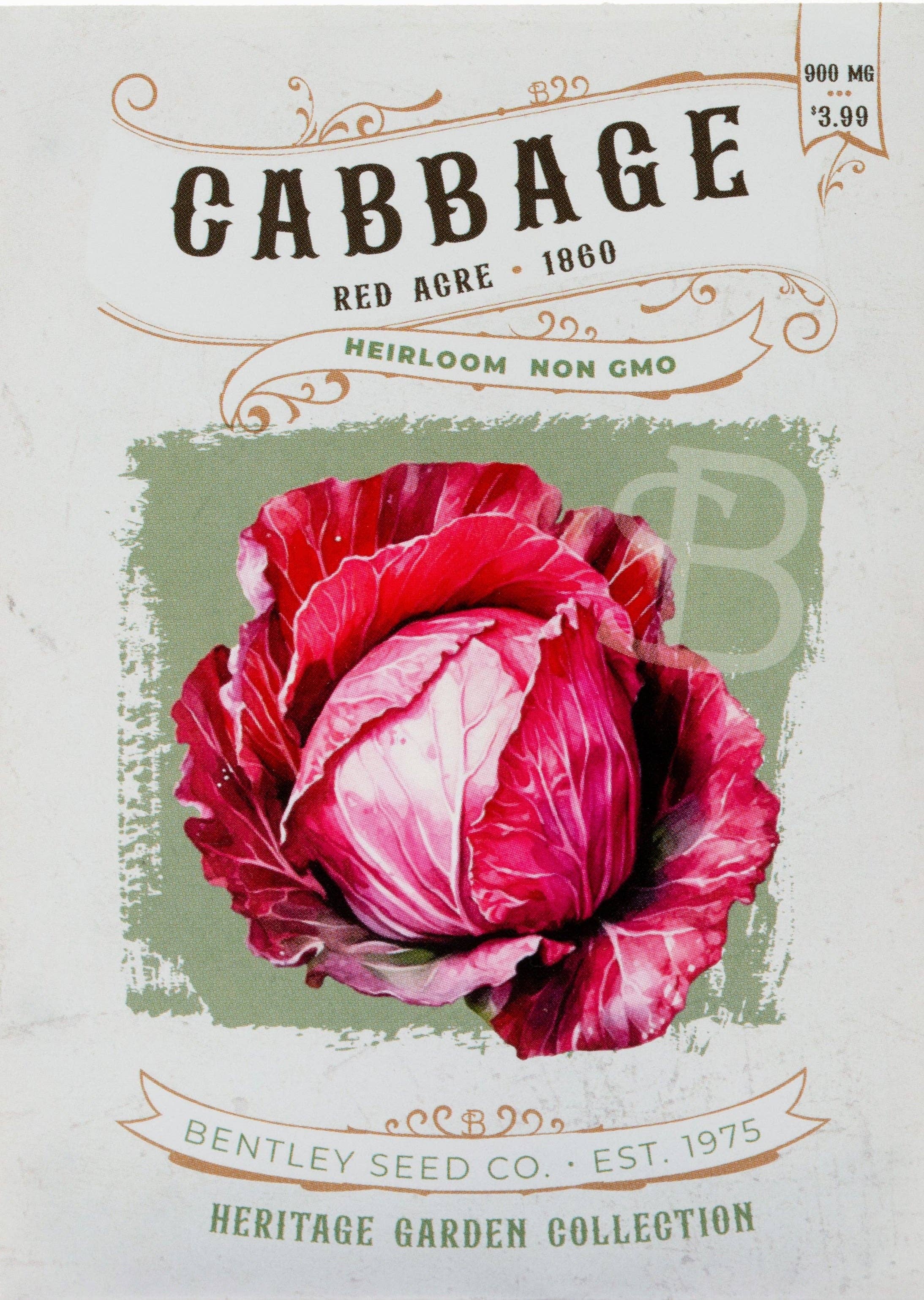 Bentley Seed Co. - Wholesale Plant Seeds - Cabbage-Red Acre 18600