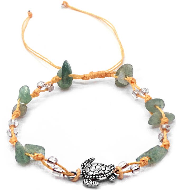 Pichincha - Vente Bracelets de cheville - Bracelet de cheville à nouer en macramé à breloques en métal7