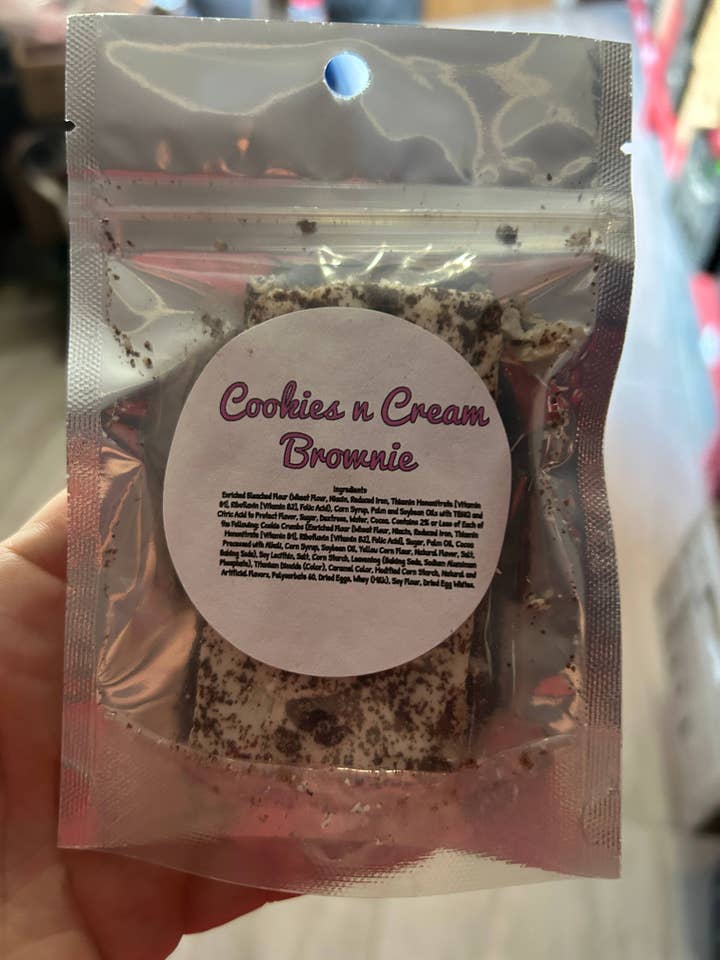 Freeze dried cookies n cream brownie for wholesale by Freeze Dried Pickle Favorites and more
