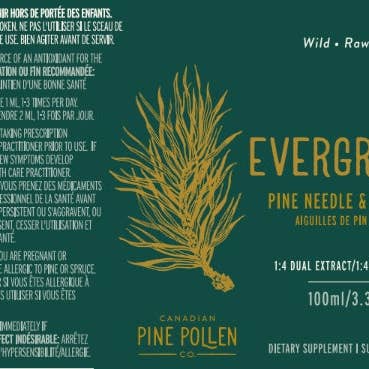 Canadian Pine Pollen Company Ltd. – Großhandel Tinkturen – Evergreen C-Tinktur mit Kiefernnadel und Fichtenspitze, 100 ml1