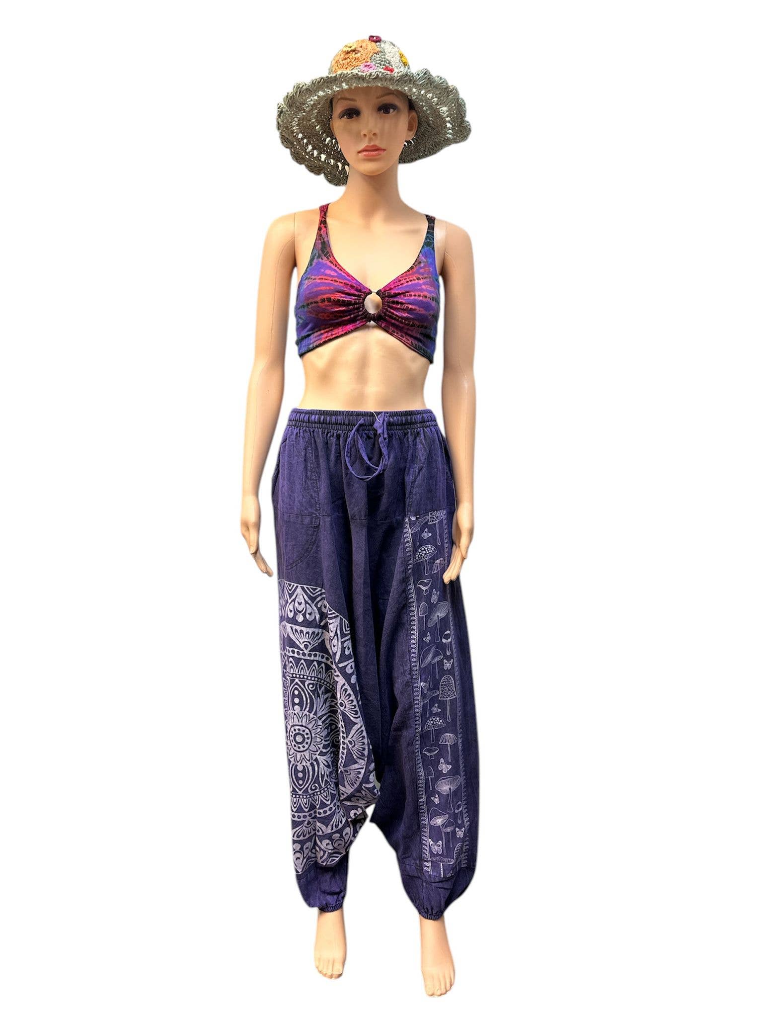 Rising International Inc - Vendita all'ingrosso Salopette - Donna - Pantaloni Harem Aladino Viola NC20190