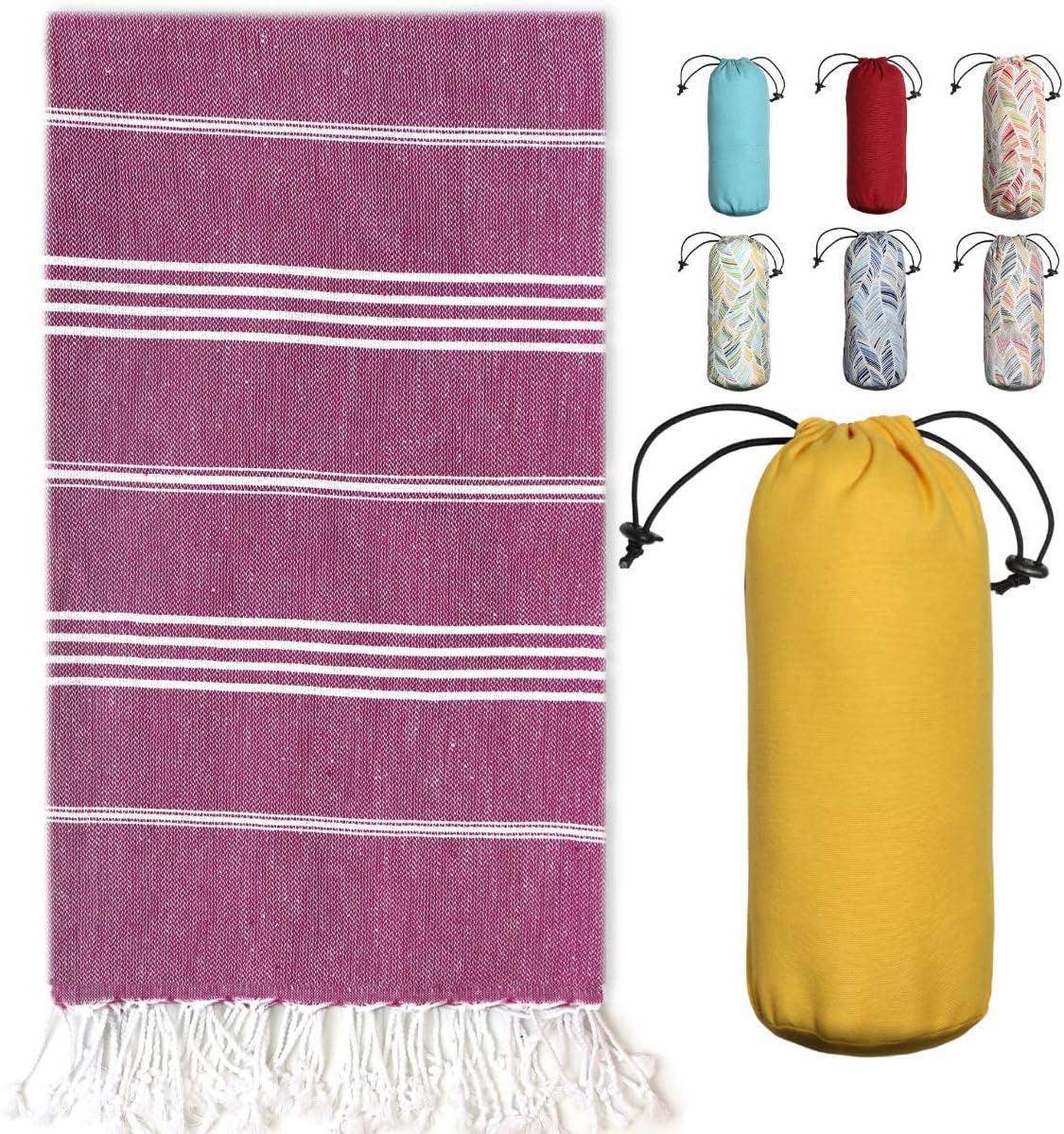 Gypsy Soul - Wholesale Beach Towel - Turkish Towel With Travel Pouch - 12 Assortment5