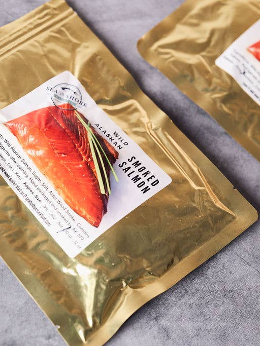 Wild Alaskan Smoked Sockeye Pouch for wholesale by Sea to Shore Seafood