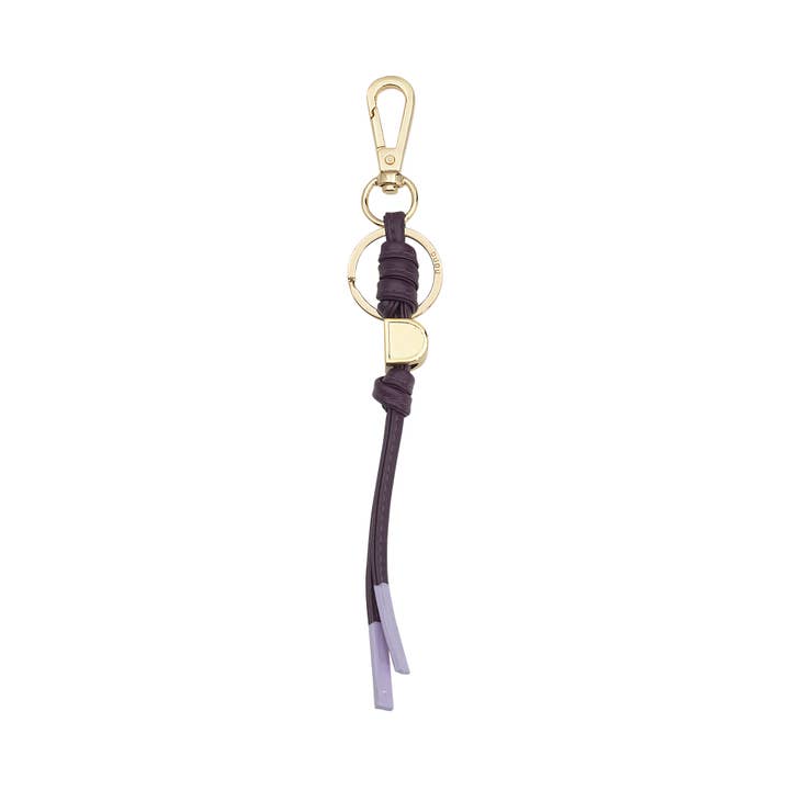 dudu - Wholesale Keychain - Unisex - Dudu Keychain In Leather With Ring And Carabiner Deep Purple1