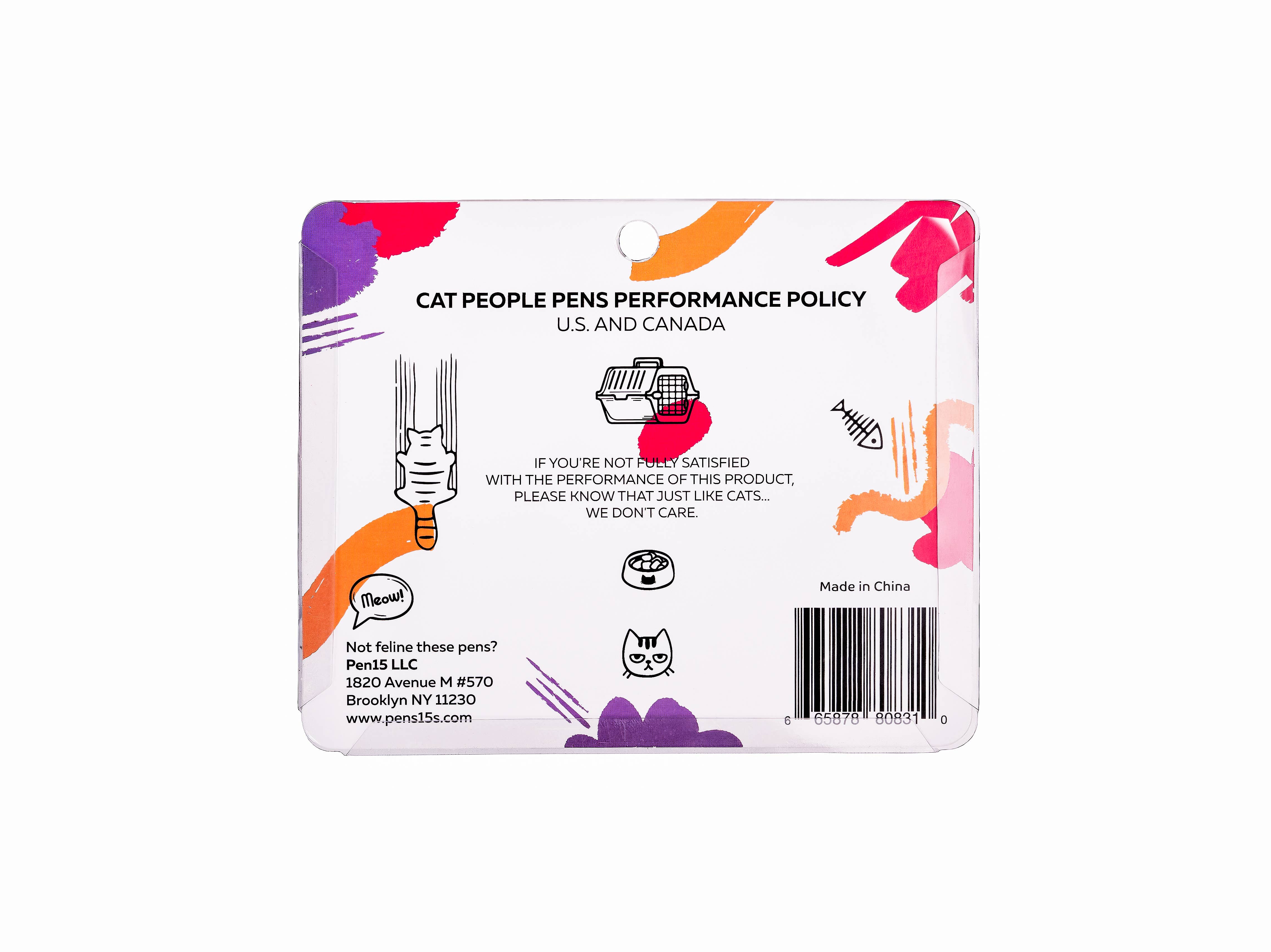 MilkToast Brands - Vendita all'ingrosso Penne - Penna Cat People con frasi divertenti a tema gatti, set da 5 pezzi4