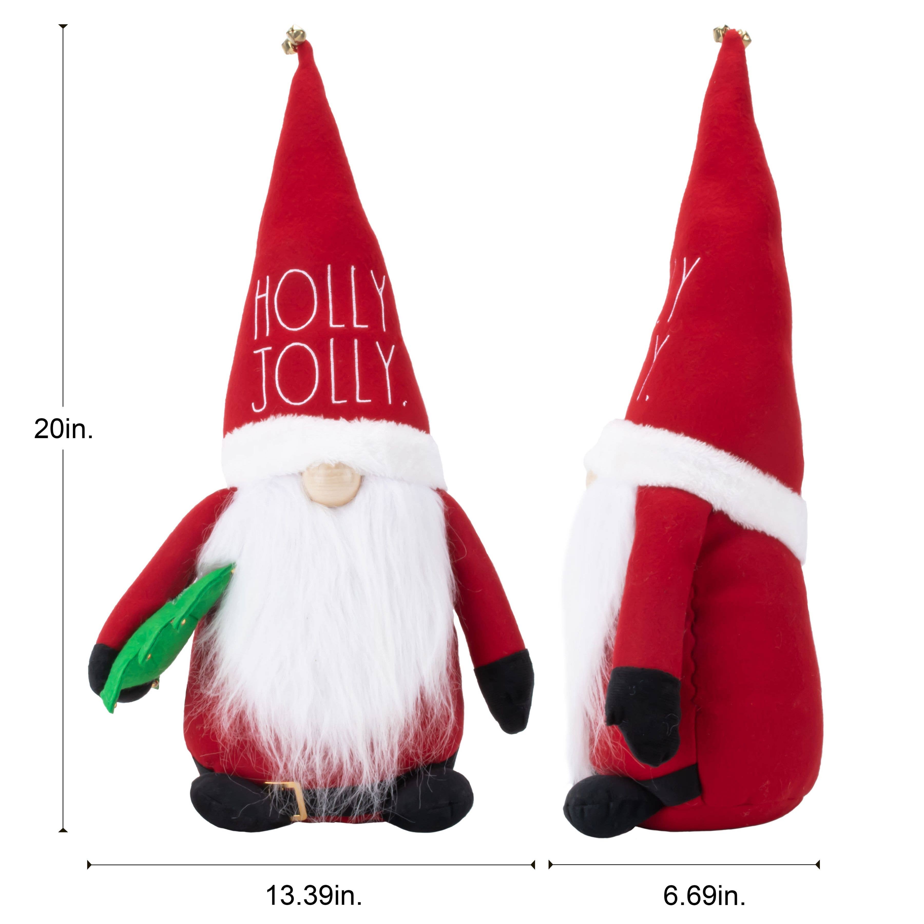 DesignStyles Home - Wholesale Christmas Decoration - Rae Dunn “Holly Jolly” Christmas Santa Gnome2