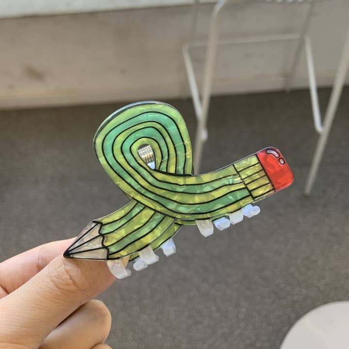 ACCITY - Wholesale Hair Clip - Women's - CUTE CANDY COLORED PENCIL CLAW HAIR CLIP_CWASC1586