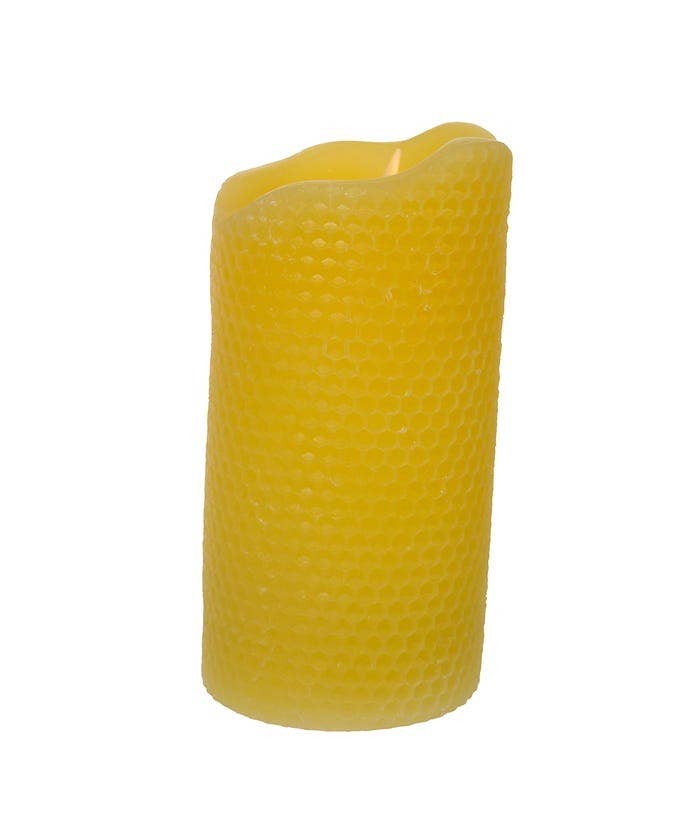 Kurt S. Adler, Inc. - Wholesale Flameless Candle - 4.25"BATTERY OPERATED LED HONEYCOMB CANDLE W/FLICKER5