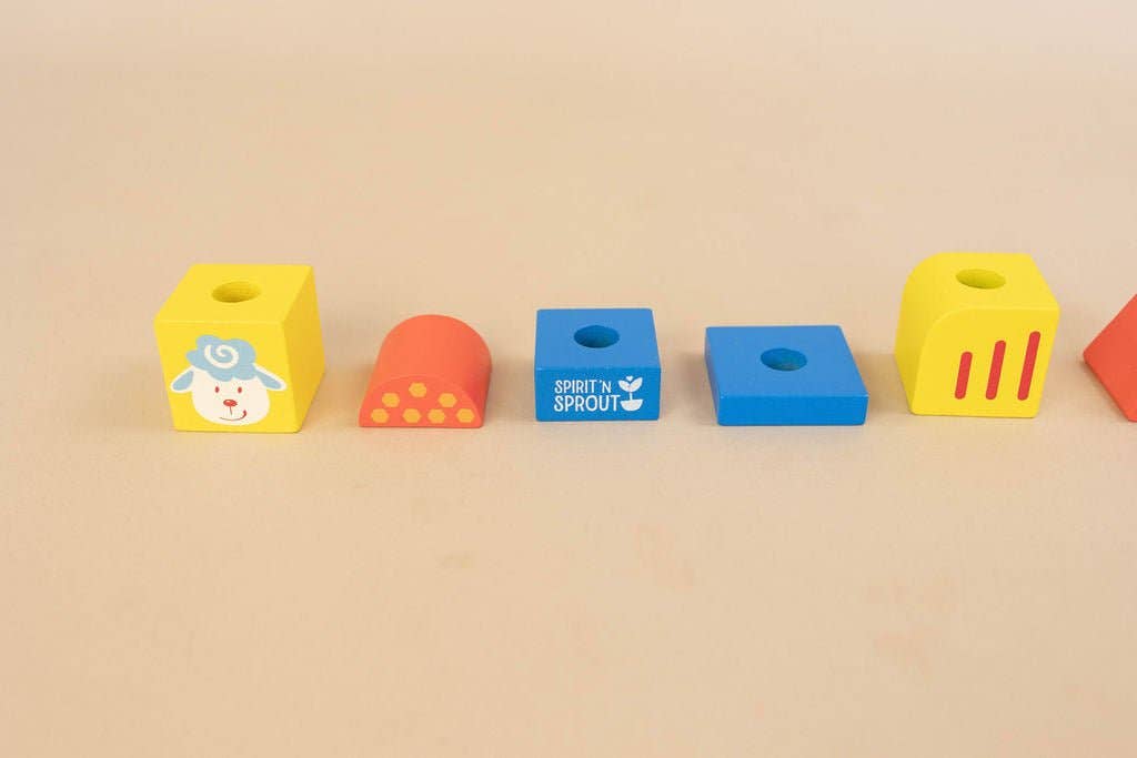 Spirit 'N Sprout - Wholesale Wood Toy - Kids - Farm Wooden Train Set for Kids - Pull Along Stacking Train11