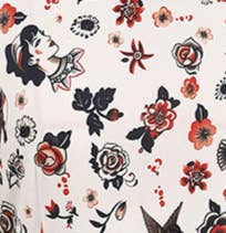 Dolly & Dotty - Vente Robe – femme - Robe swing rockabilly Darlene noire imprimé tatouage1