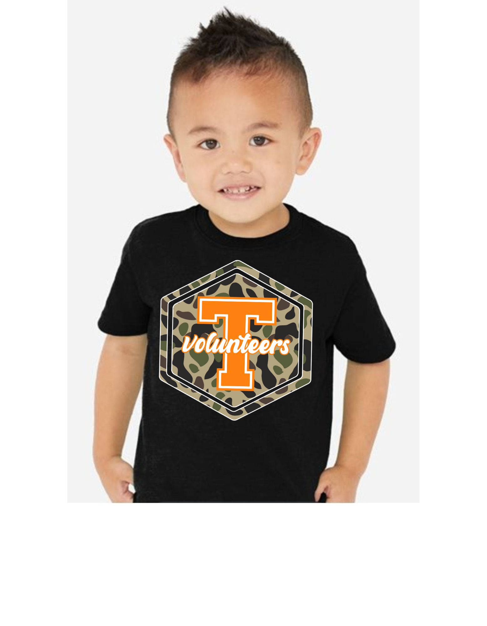 Tiny trendz teez - Wholesale Screen Printed T-Shirt - Kids - Tennessee camo kids shirt 1