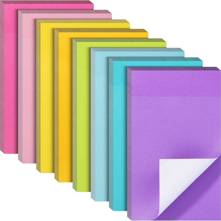 Colorful Large Sticky Notes, 3x5 Inch, 8 Pads, 640 Sheets for wholesale by Mr. Pen