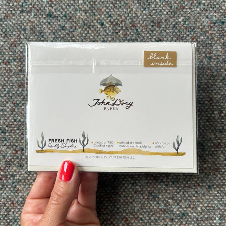 Fresh Fish - Wholesale Sympathy Card - John Dory Greeting Card - Field Mouse and Lavender- Sympathy1