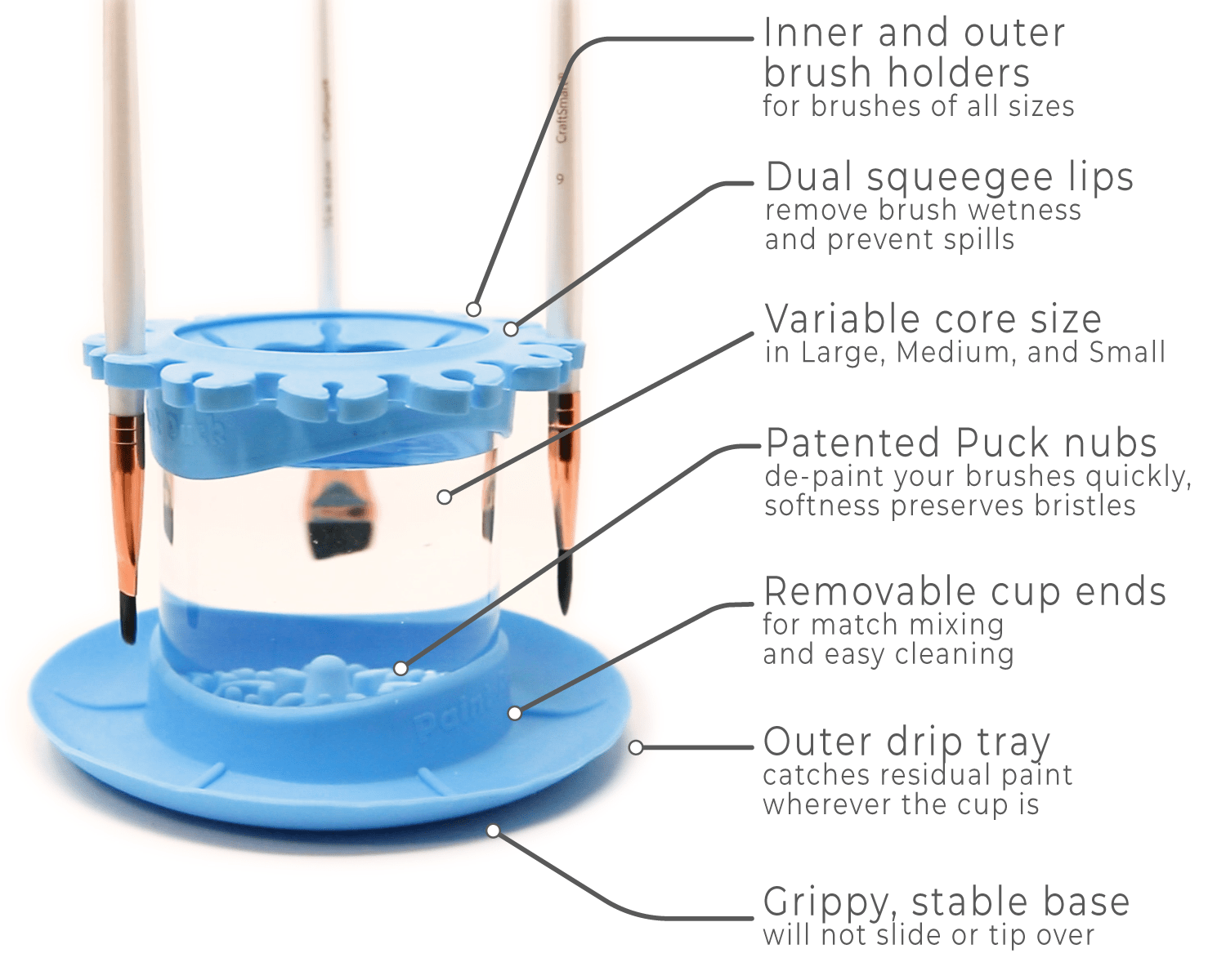 Paint Puck – Großhandel Pinselhalter/-Organizer – Der ultimative Spülbecher™16