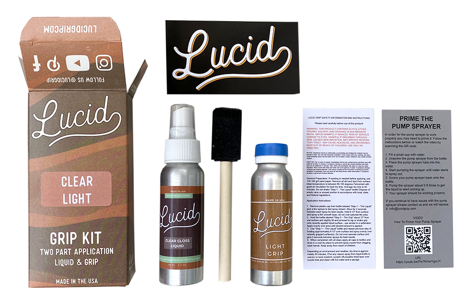Lucid Grip - Wholesale Sporting Accessories - Lucid Grip - Clear Spray on Grip Tape Kit7