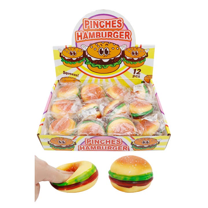 Cap Zone – wholesale Mjuk leksak - Barn och baby – Hamburgare slime fylld mjuk silikon squishy leksak