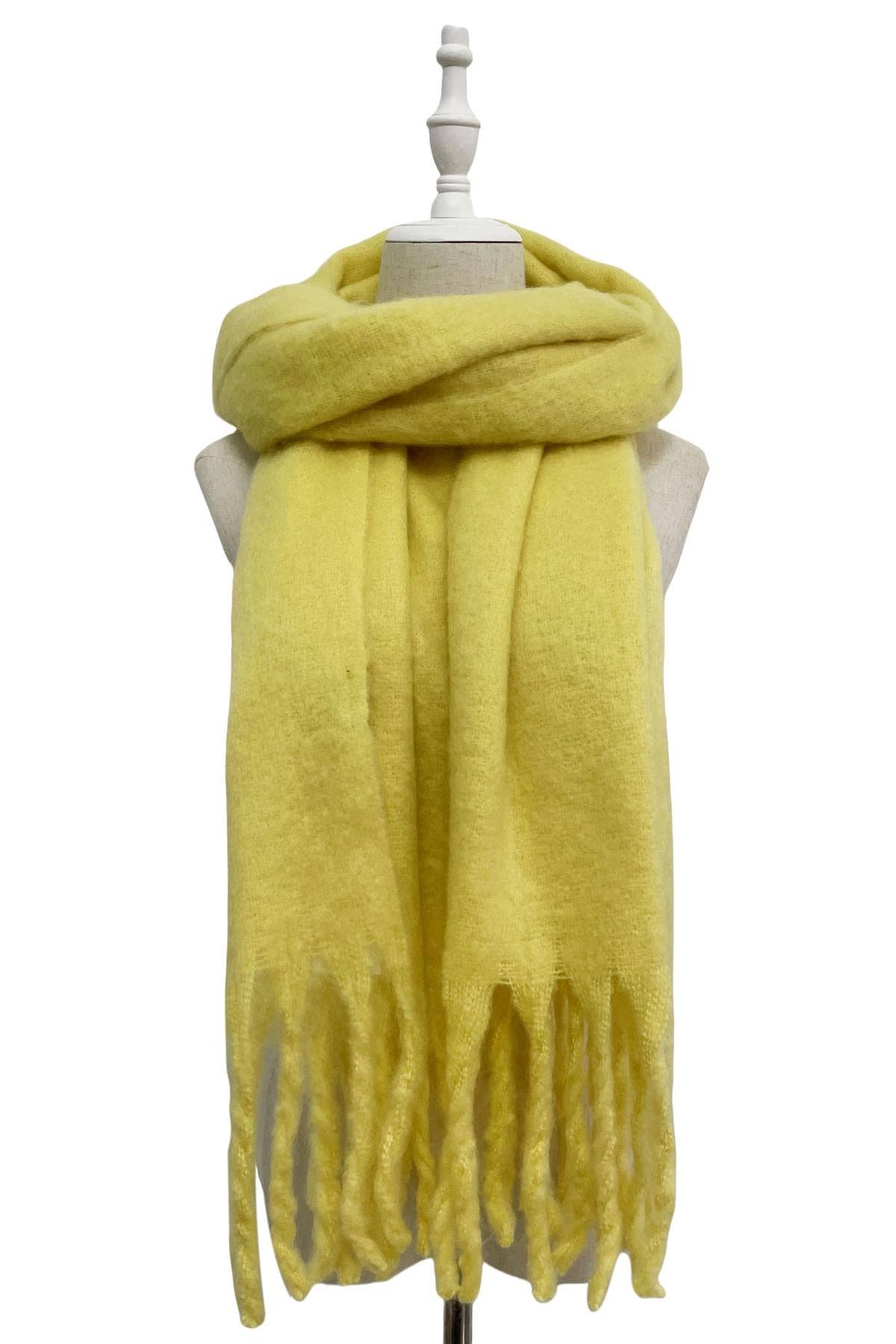 Fashion Scarf World - Vendita all'ingrosso Sciarpa - Donna - Sciarpa a scialle con nappe in morbida coperta semplice16
