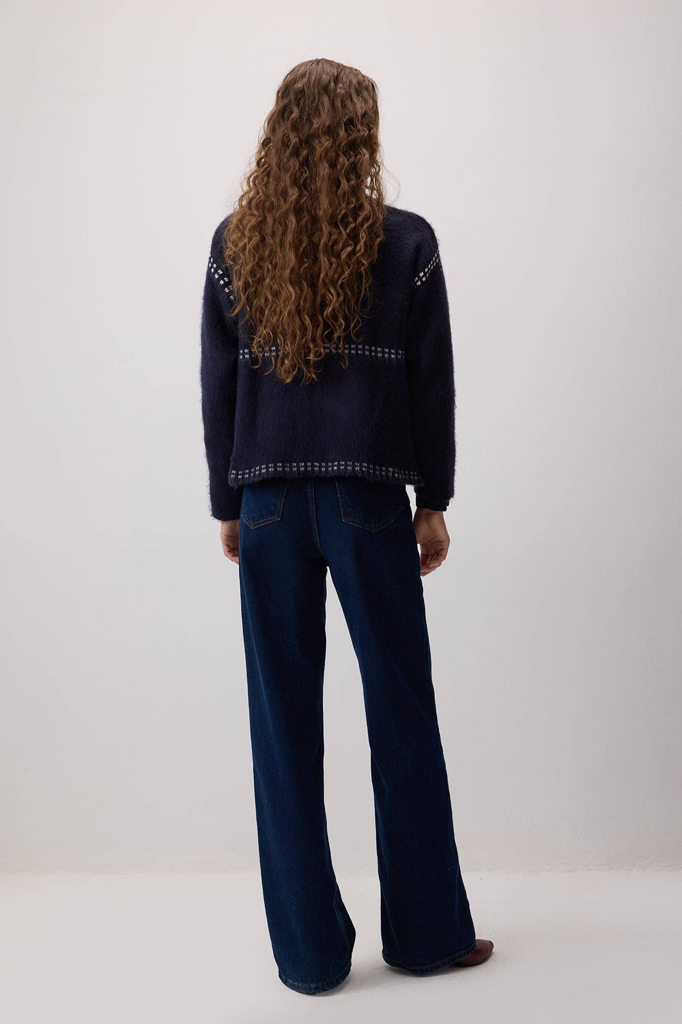 Blu Navy CARDIGAN A CONTRASTO RASHED in vendita all'ingrosso su Faire5