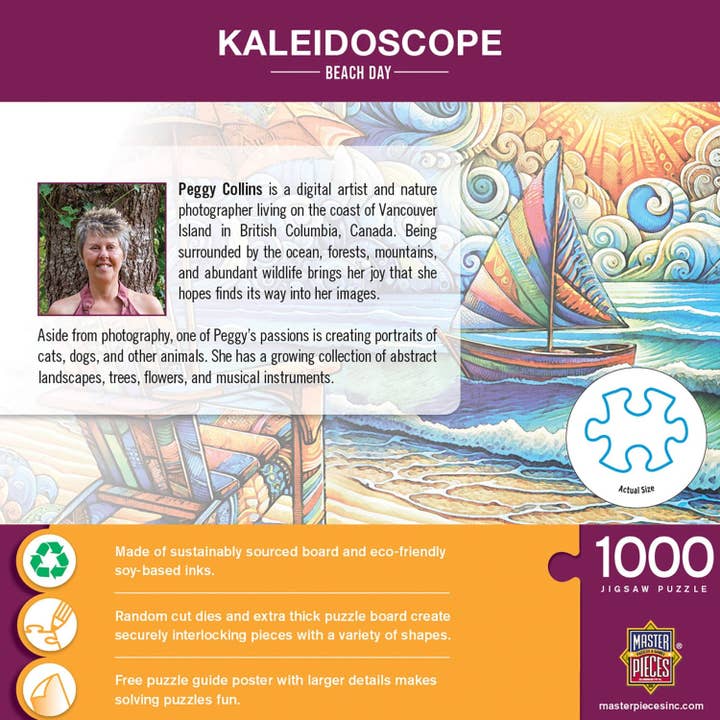 Masterpieces Puzzles - Wholesale Puzzle - Adult - Kaleidoscope - Beach Day 1000 Piece Jigsaw Puzzle