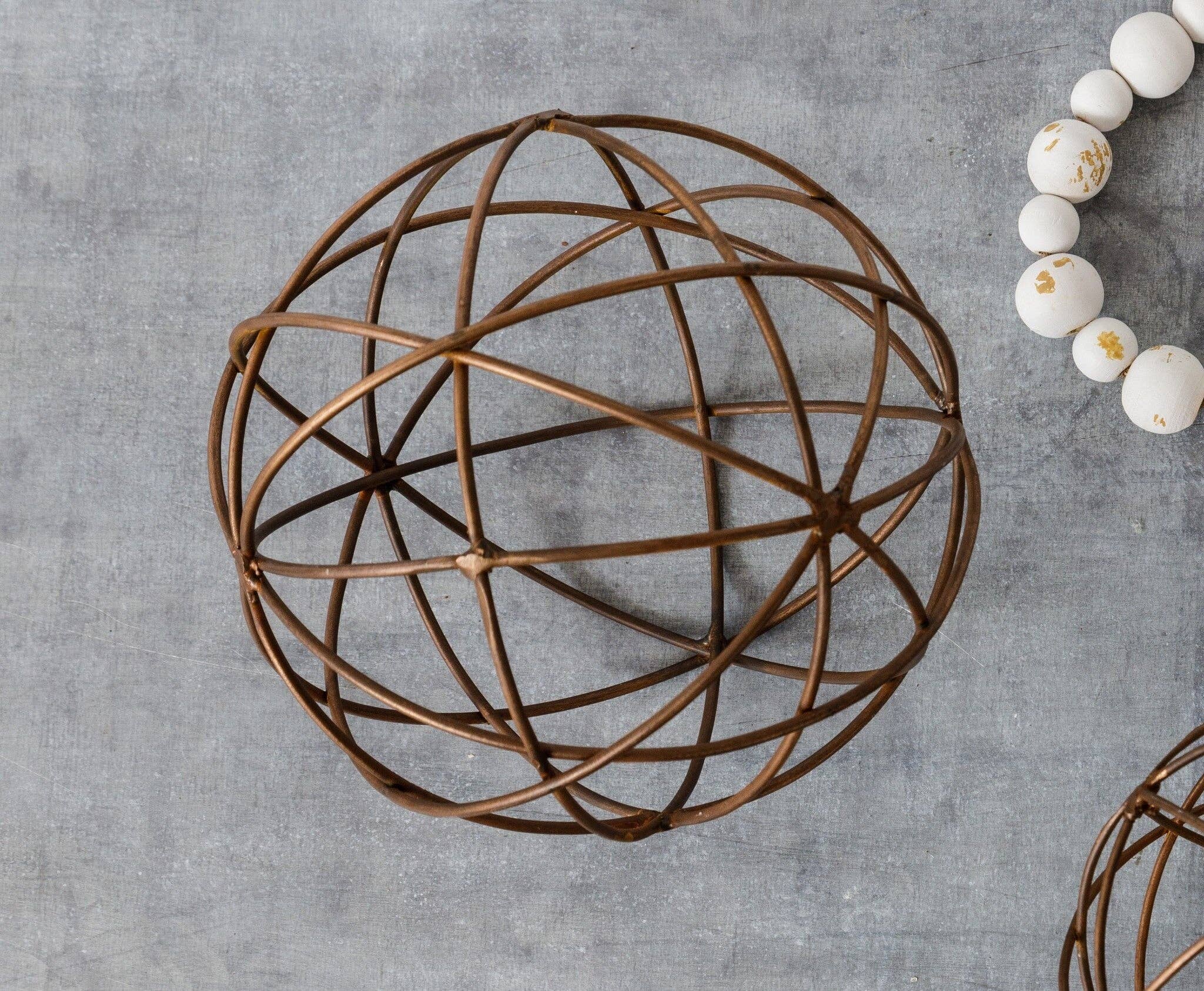 Audrey's Home & Gift – Großhandel Tischdeko – Kupferdrahtkugel, Md (PC)