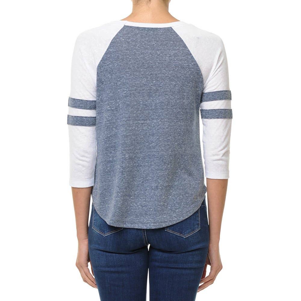 Paperdoll - Wholesale T-Shirt - Women's - VARSITY-STRIPED RAGLAN BASEBALL TEE3