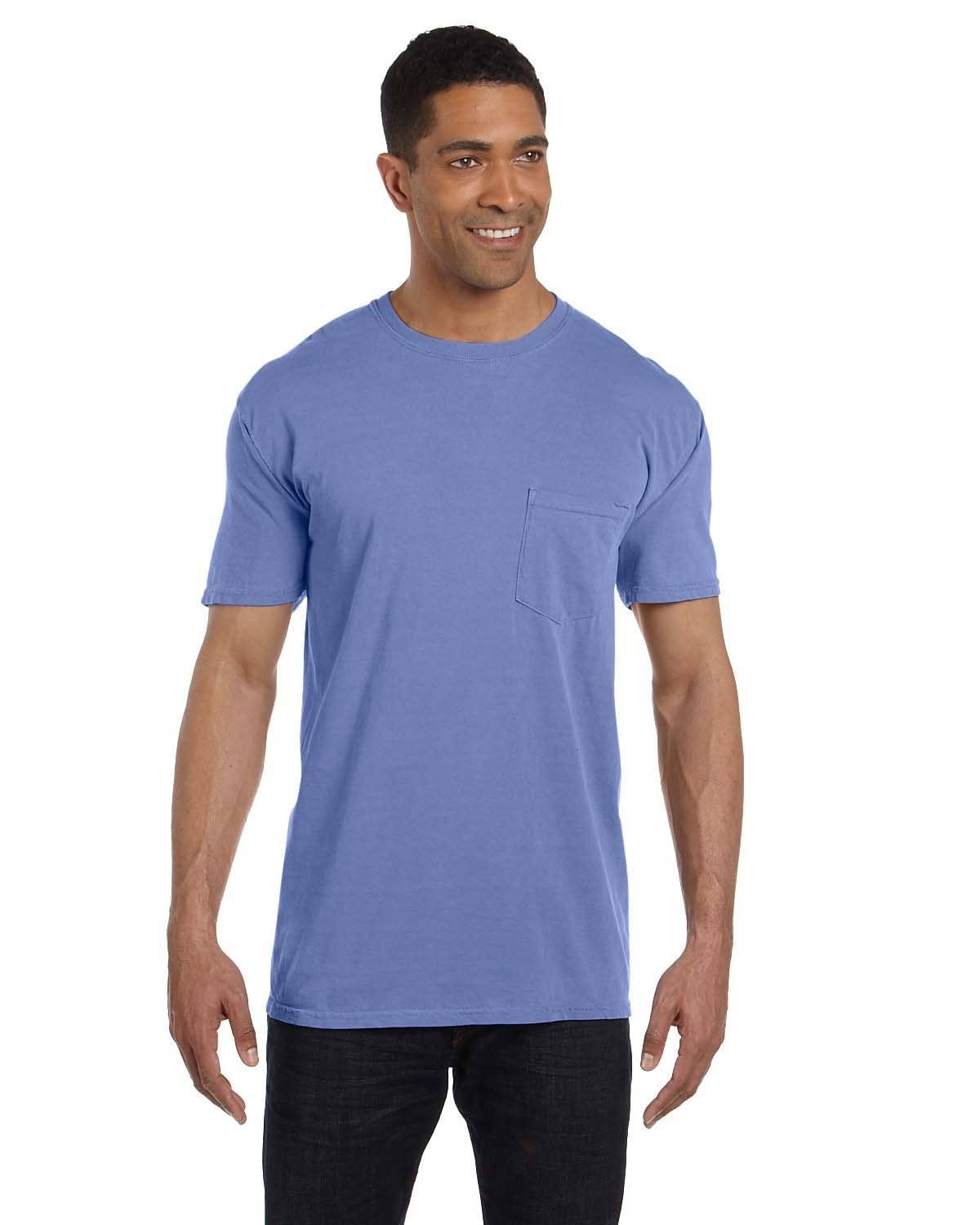 Total Apparel - Wholesale T-Shirt - Unisex - Comfort Colors Garment-Dyed Pocket Blank T-Shirt | 6030CC31