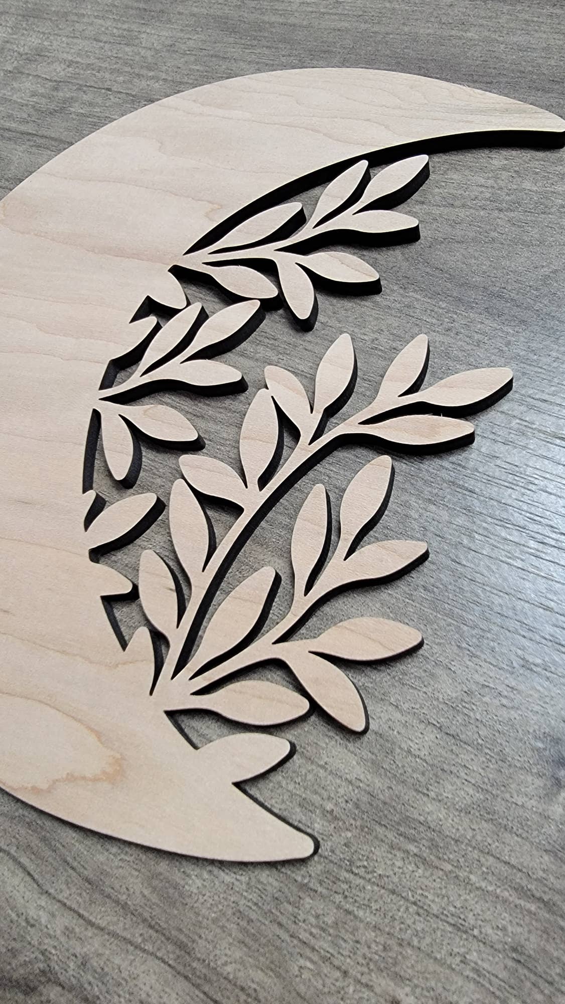 KobasicCreations - Wholesale Cutouts - Moon Wood Cutout Shape, Unfinished Blank for Boho Home Decor1
