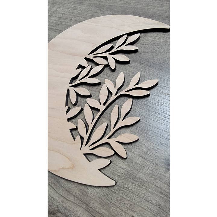 KobasicCreations - Wholesale Cutouts - Moon Wood Cutout Shape, Unfinished Blank for Boho Home Decor1
