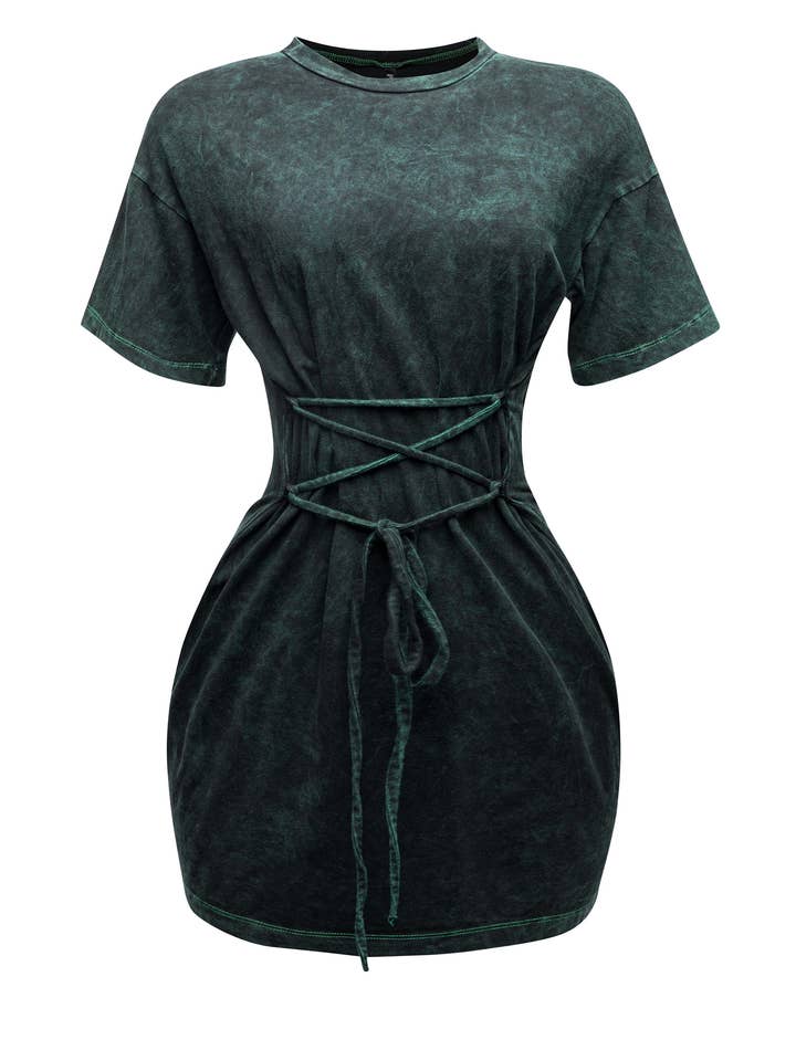 Snörad detaljrik miniklänning för wholesale av K Too