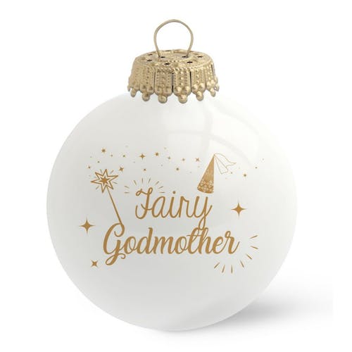 Bola de Navidad Hada Madrina de vidrio para venta al por mayor de Baubels