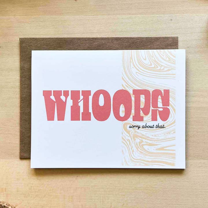 Whoops - Rose pour la vente par Toast Paper + Goods