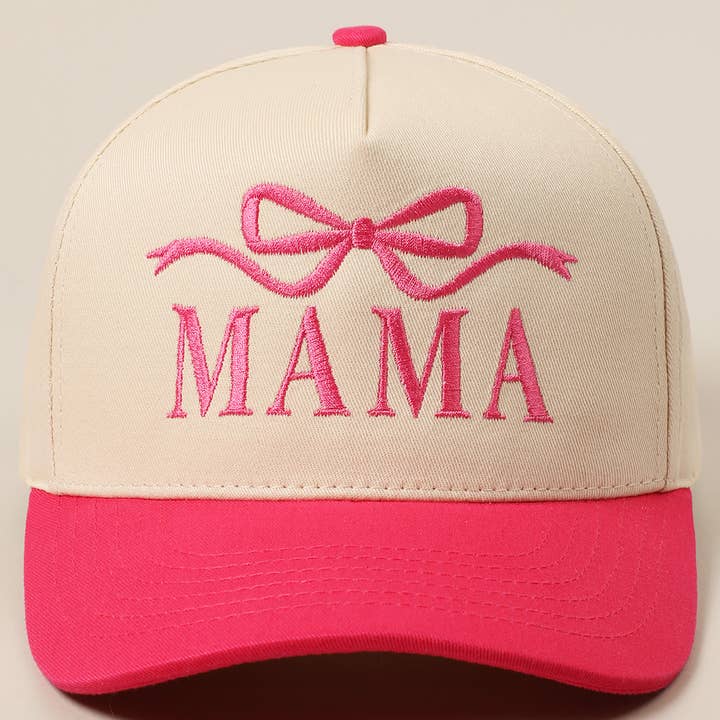 Fashion City - Wholesale Trucker Hat - Women's - MAMA Ribbon Embroidered Two-Tone Trucker Hat28