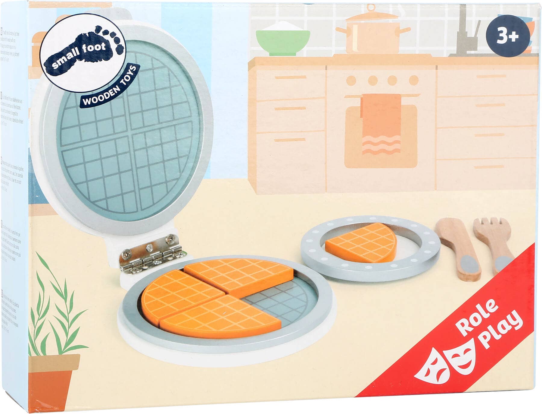 small foot - Vente Lot de jouets – enfant - Gaufrier en bois pour cuisines jouets3