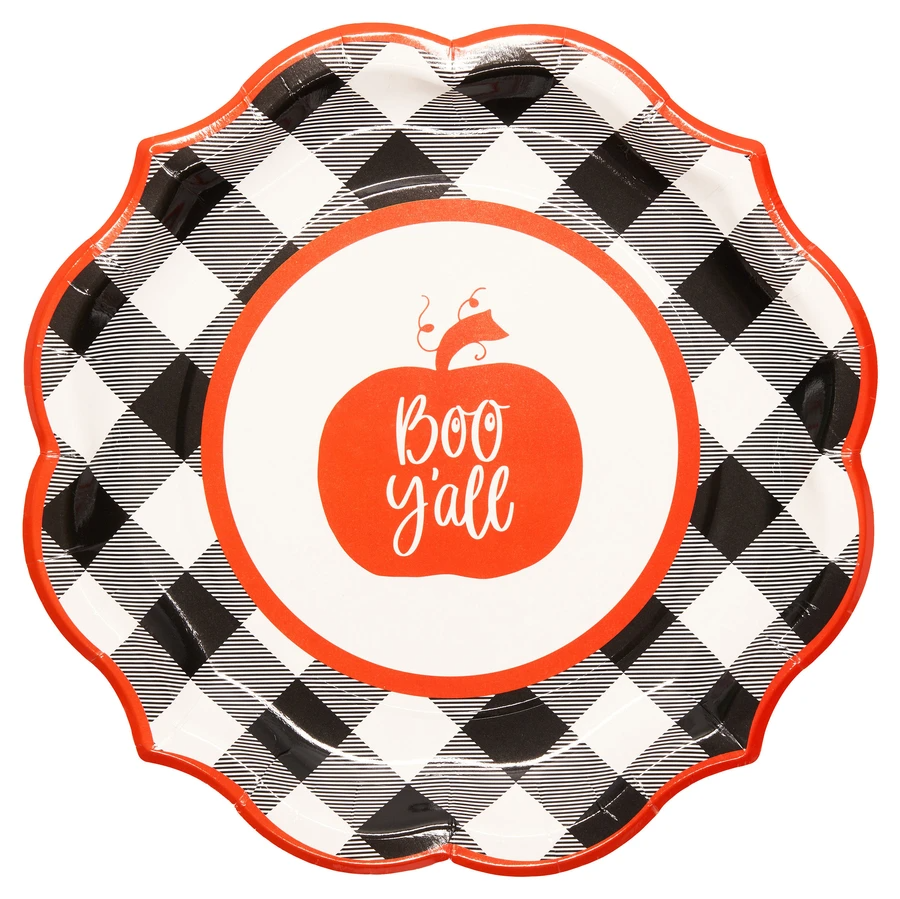 Sophistiplate - Wholesale Disposable Plate - Paper Dinner Plate Boo Y'all/8ct0
