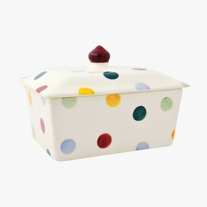 Polka Dot Small Butter Dish for wholesale by Emma Bridgewater