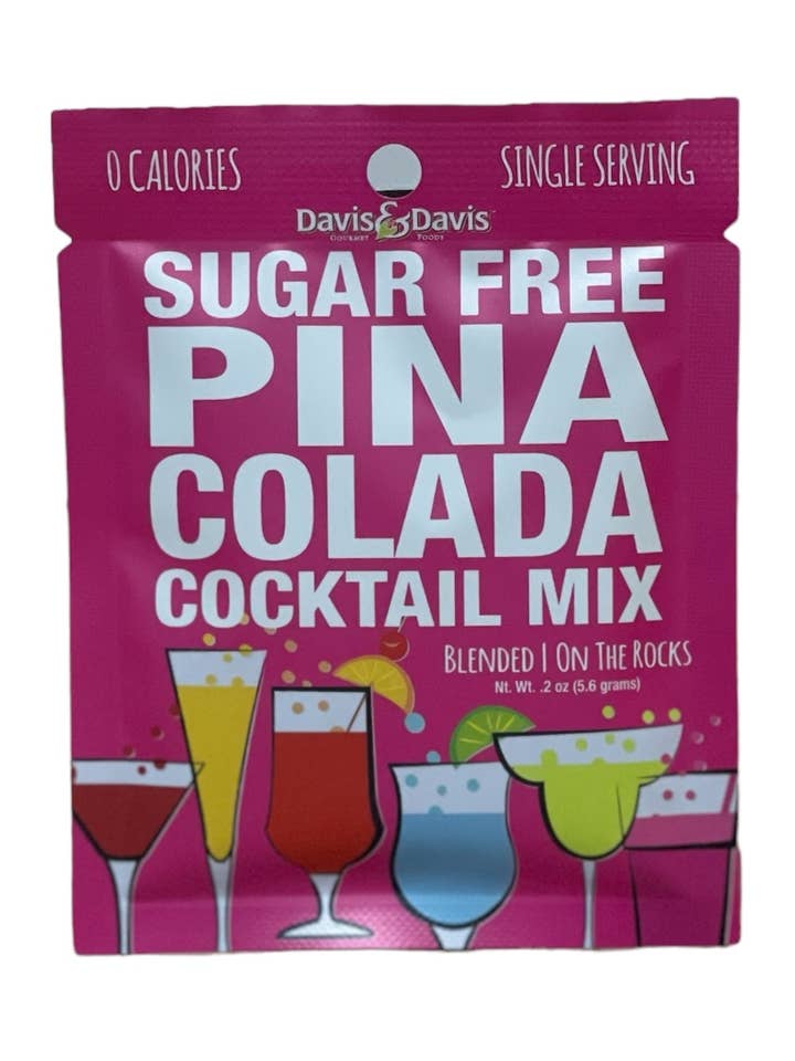 Pina Colada ZERO SUGAR Single Serve Craft Cocktail Mix for wholesale by Davis & Davis Gourmet Foods