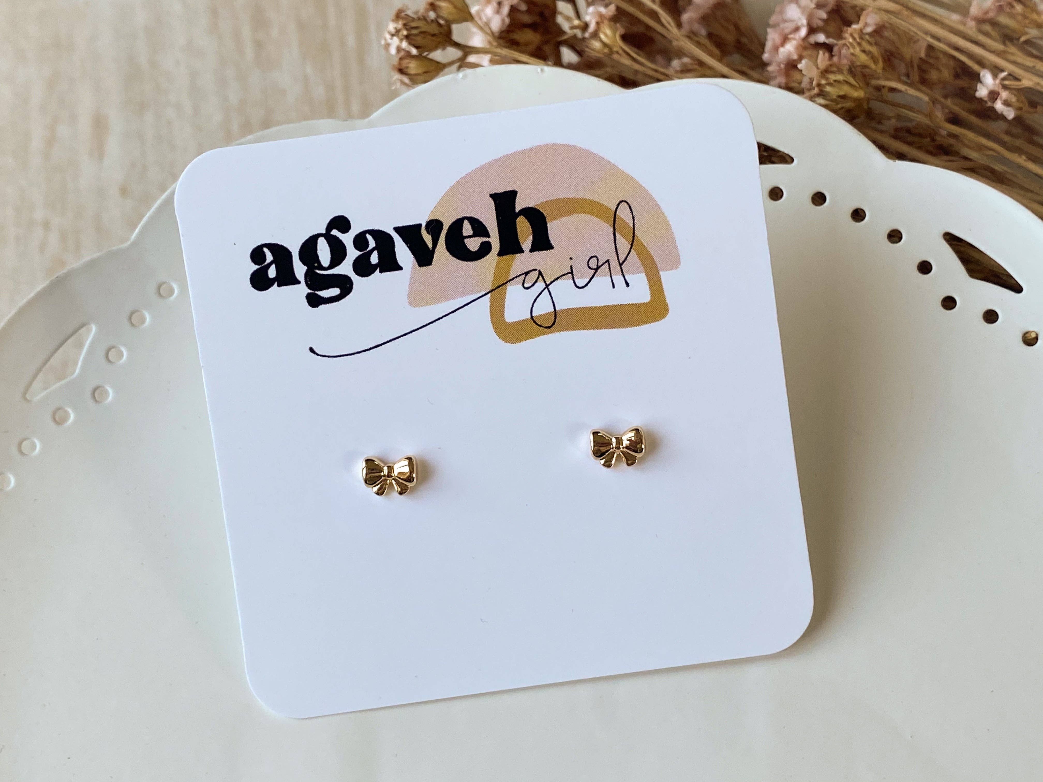 Agaveh girl - Wholesale Stud/Post Earrings - Baby Bows2