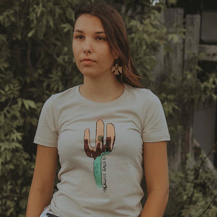 White Round Col - Desert Child t -shirt for wholesale by Crowellz