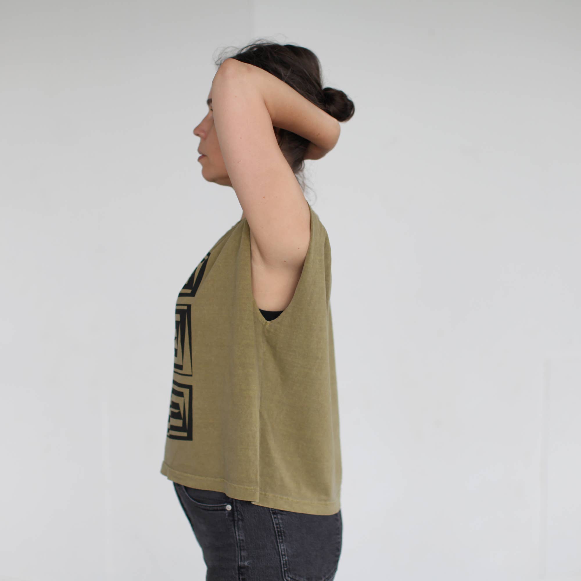 Blackbird Supply Co. - Wholesale Tank Top - Women's - Vertigo Heavyweight Garment Dyed Cotton Muscle Tank Green1