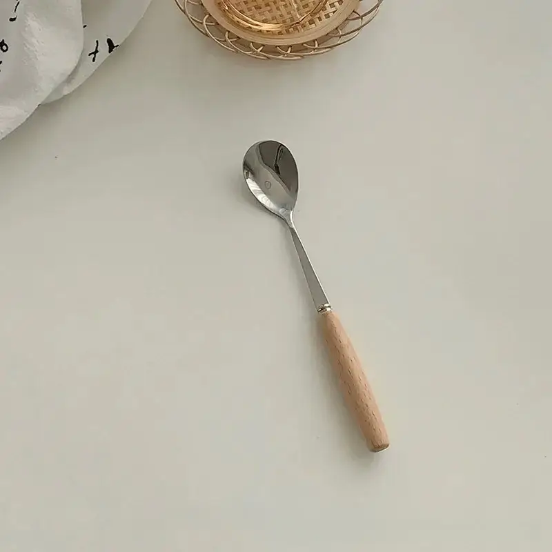 Otterware - Wholesale Cutlery set - Natural Wood Handle Stainless Steel Flatware Set4