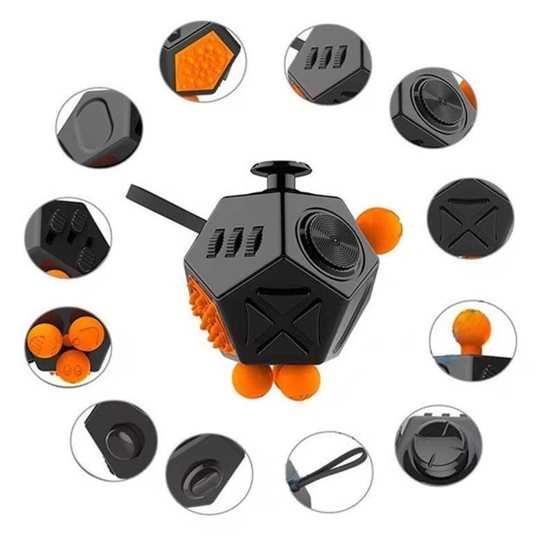 VIGOR - Wholesale Fidgetspeelgoed - Kinderen - VIGOR Dodecagon Fidgetkubus met 12 zijden tegen angst en stress9