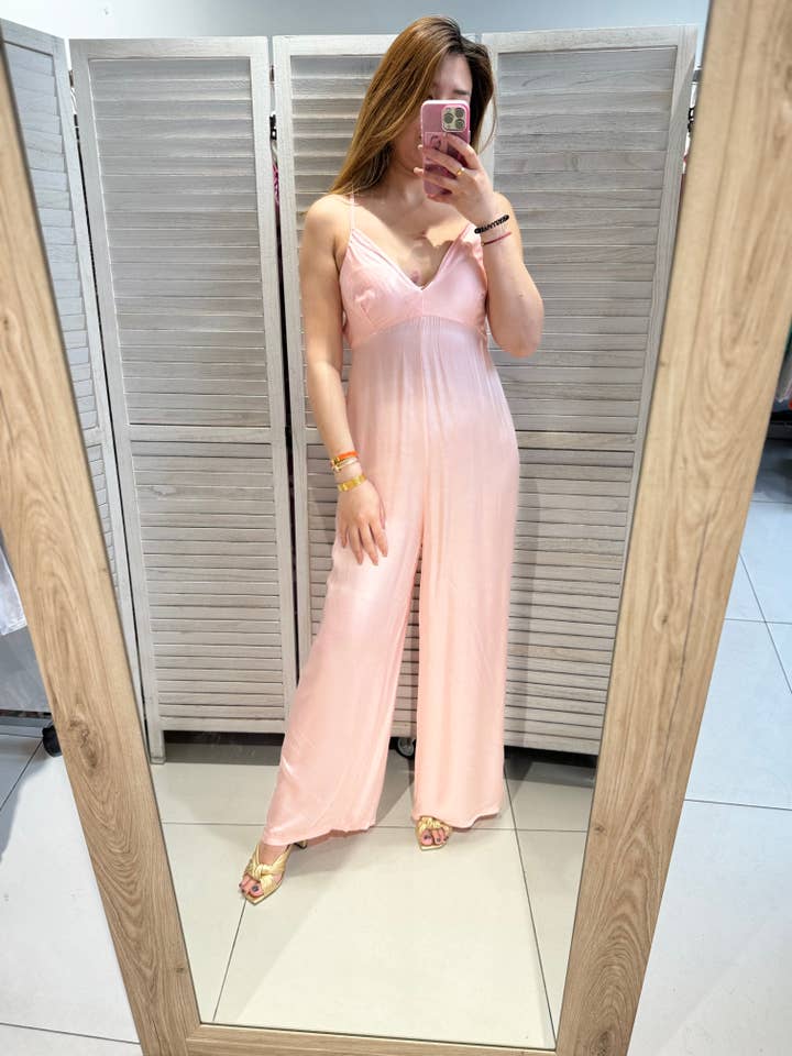 Fluid strappy jumpsuit - A031 for wholesale by VICTORIA&ISAAC