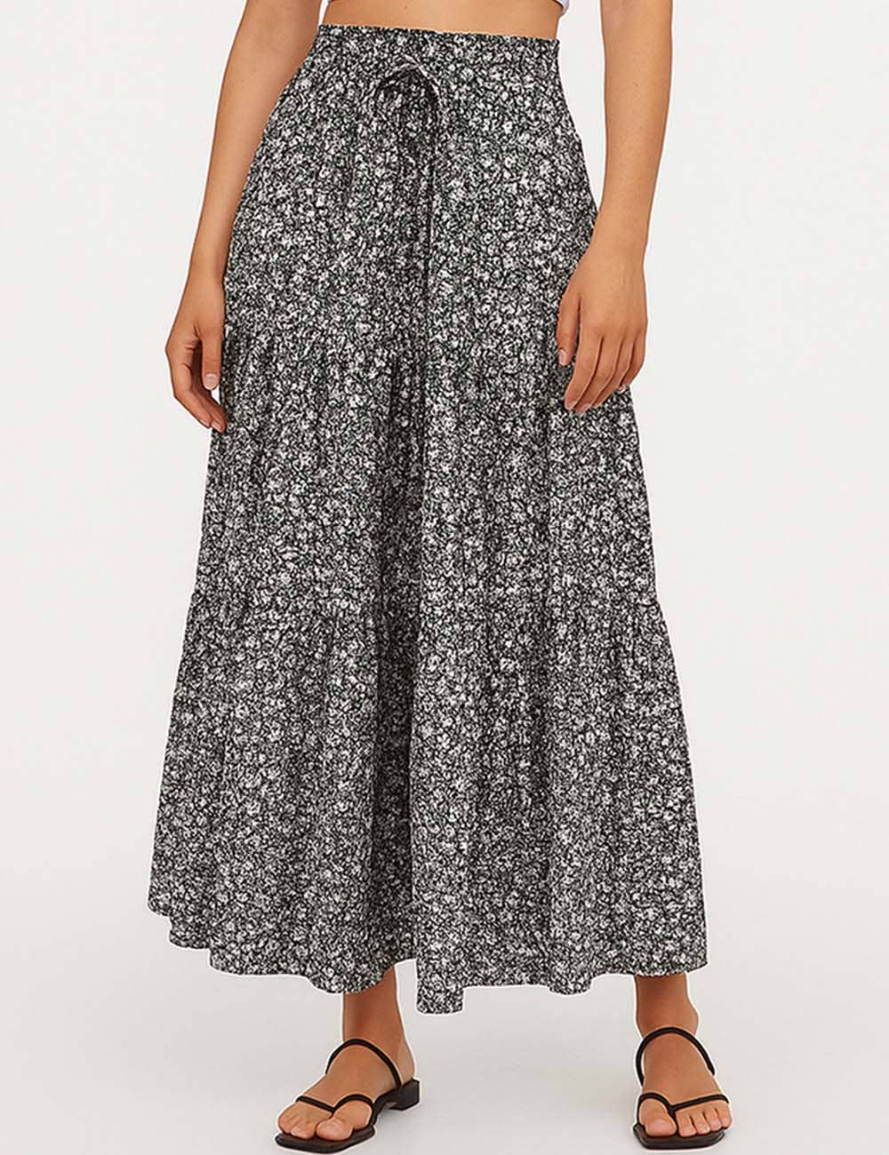 Sweetkama - Wholesale Skirt - Women's - Ladies Boho Elastic Waist Ruched Drawstring Skirt21