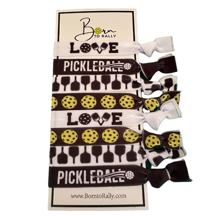 Pickleball Love Hair Ties for wholesale by Born to Rally
