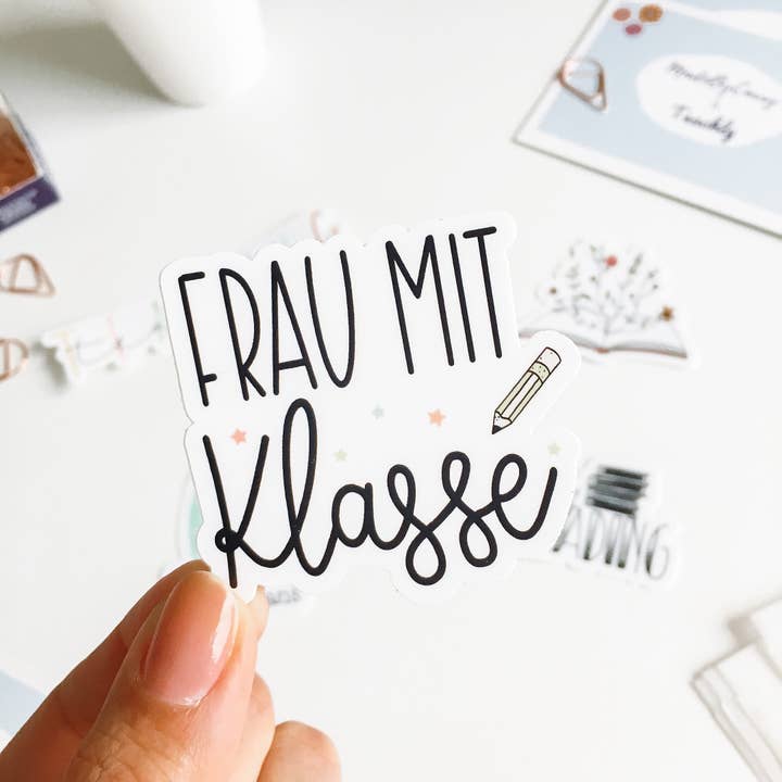 woman with class sticker set for wholesale by Teachly